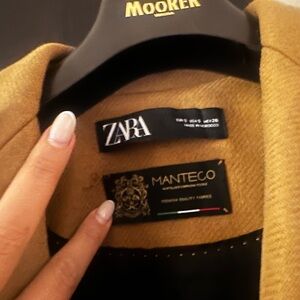 Zara long Carmel coat - size small